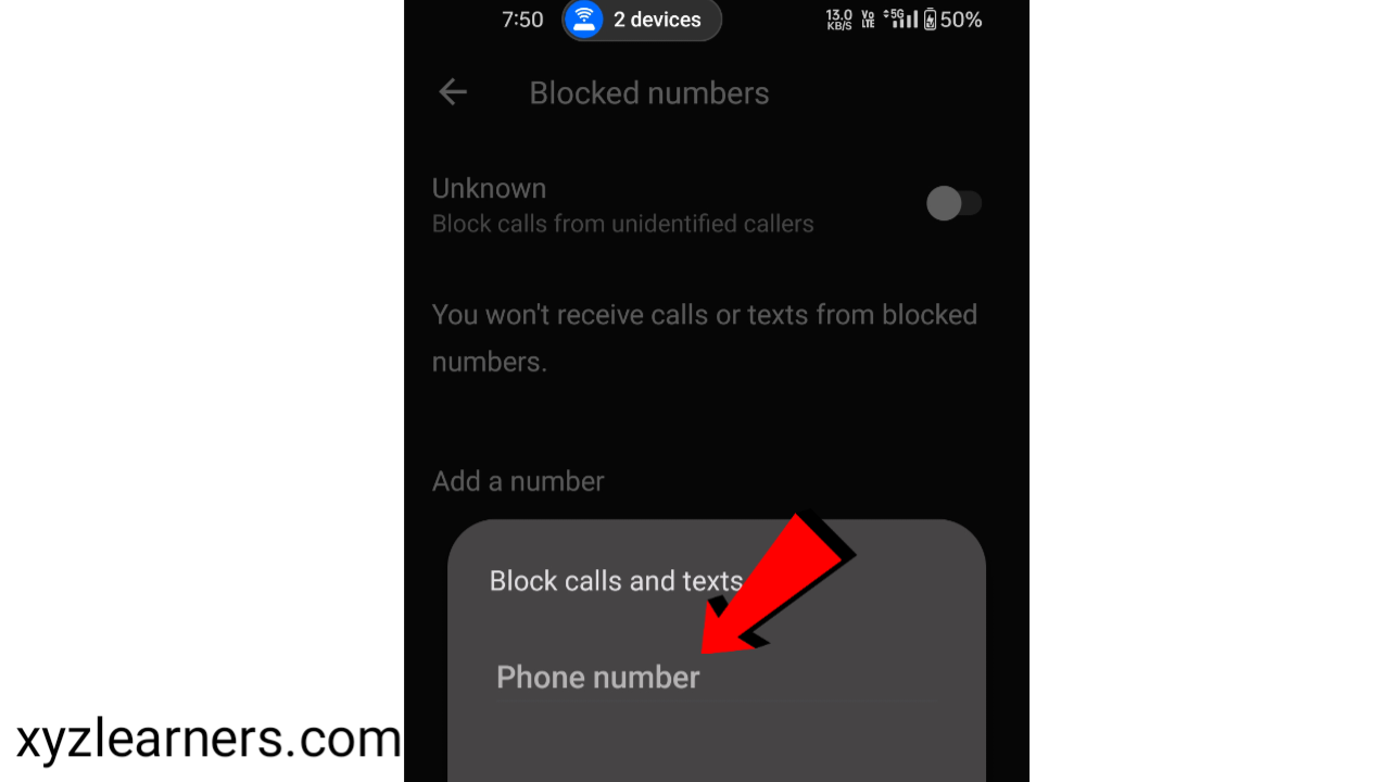 How to block numbers on android phone