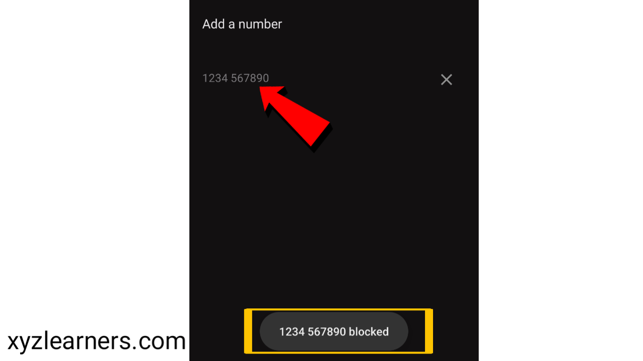 How to block a number in android