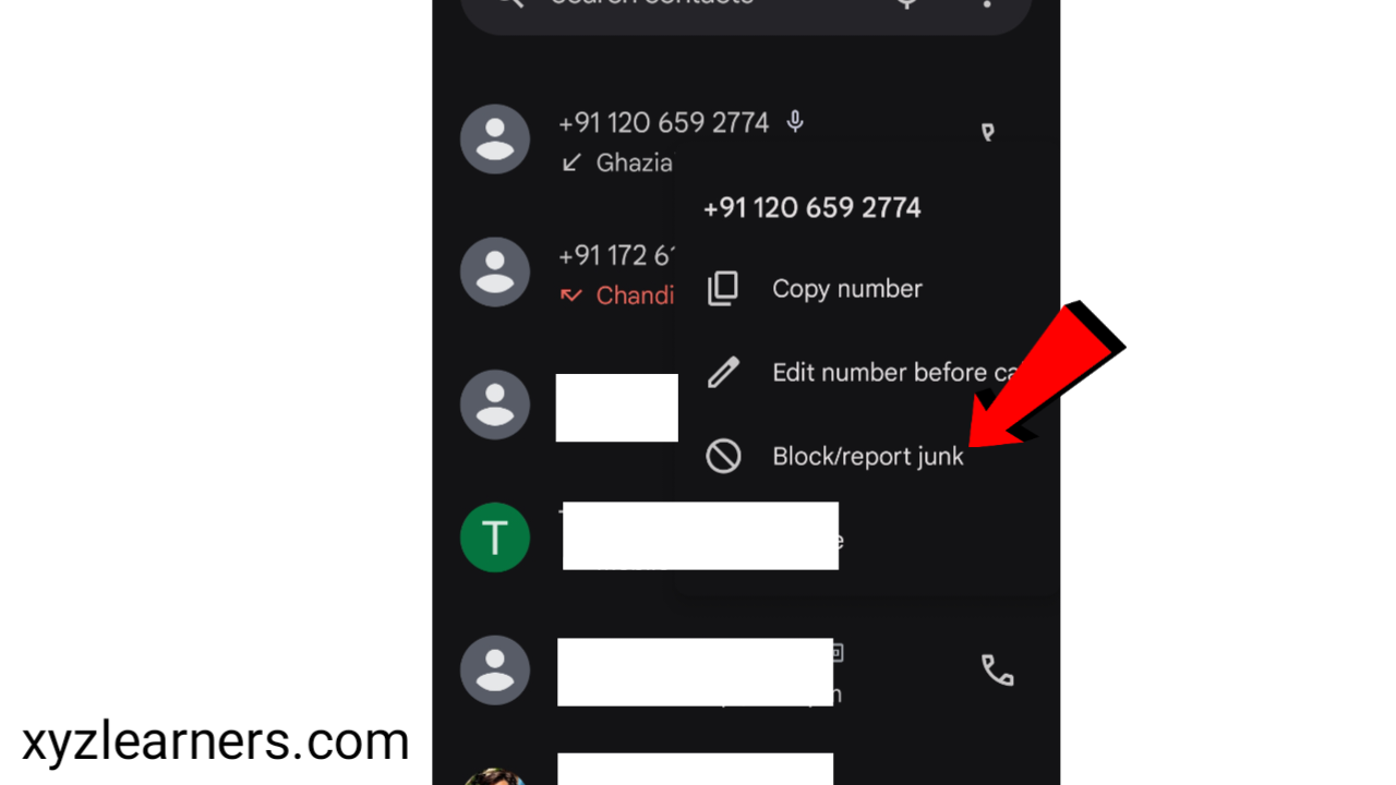 How to block numbers on android