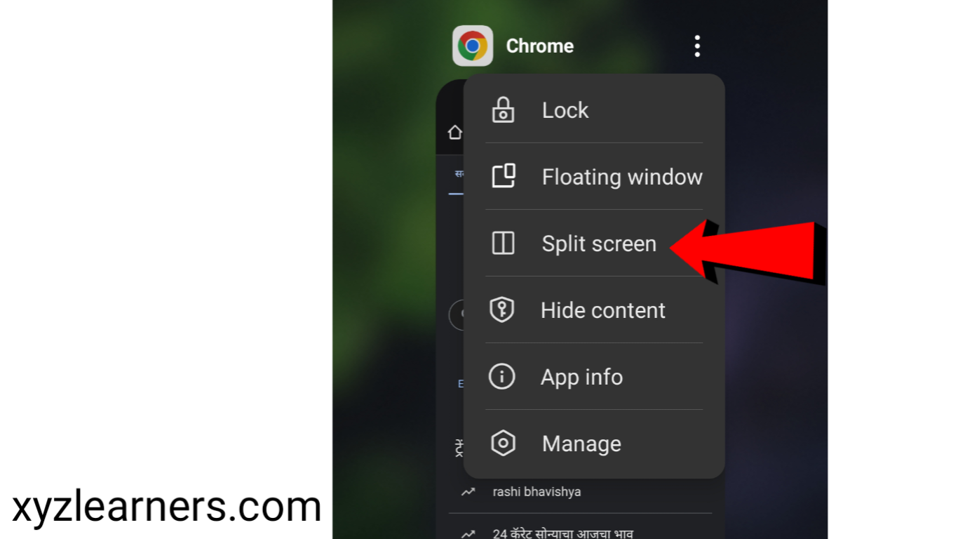 How to do split screen on android
