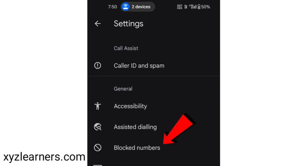 unblocking a number on android