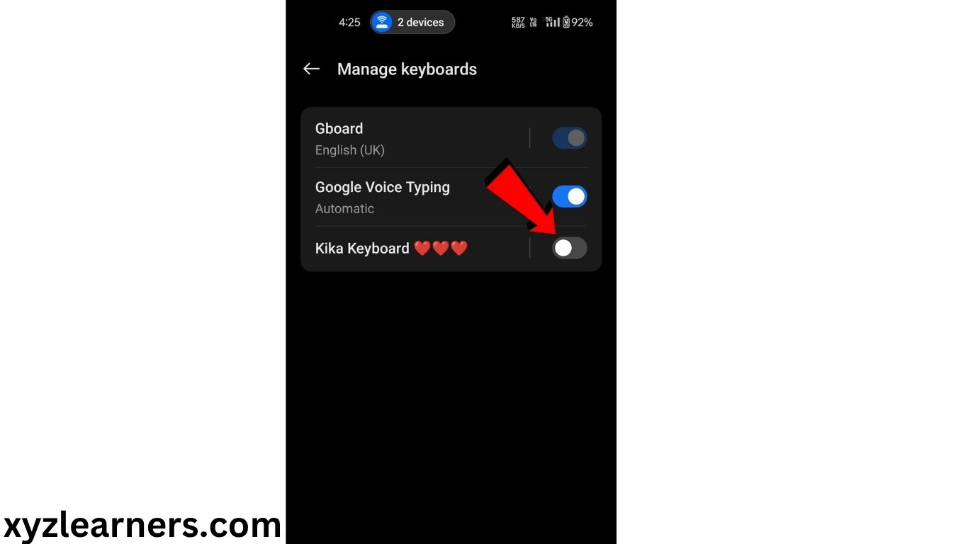 Best way to change keyboard on android