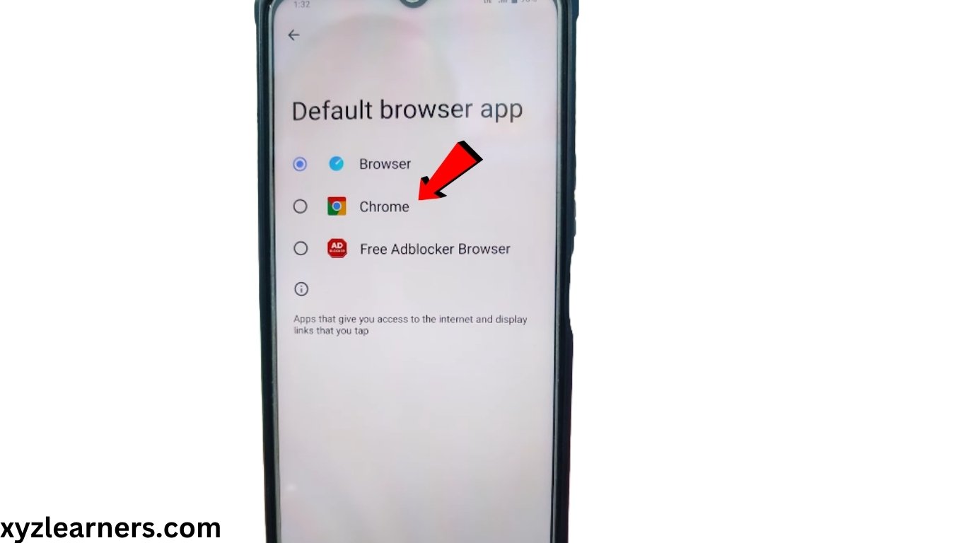 How to set default browser in android