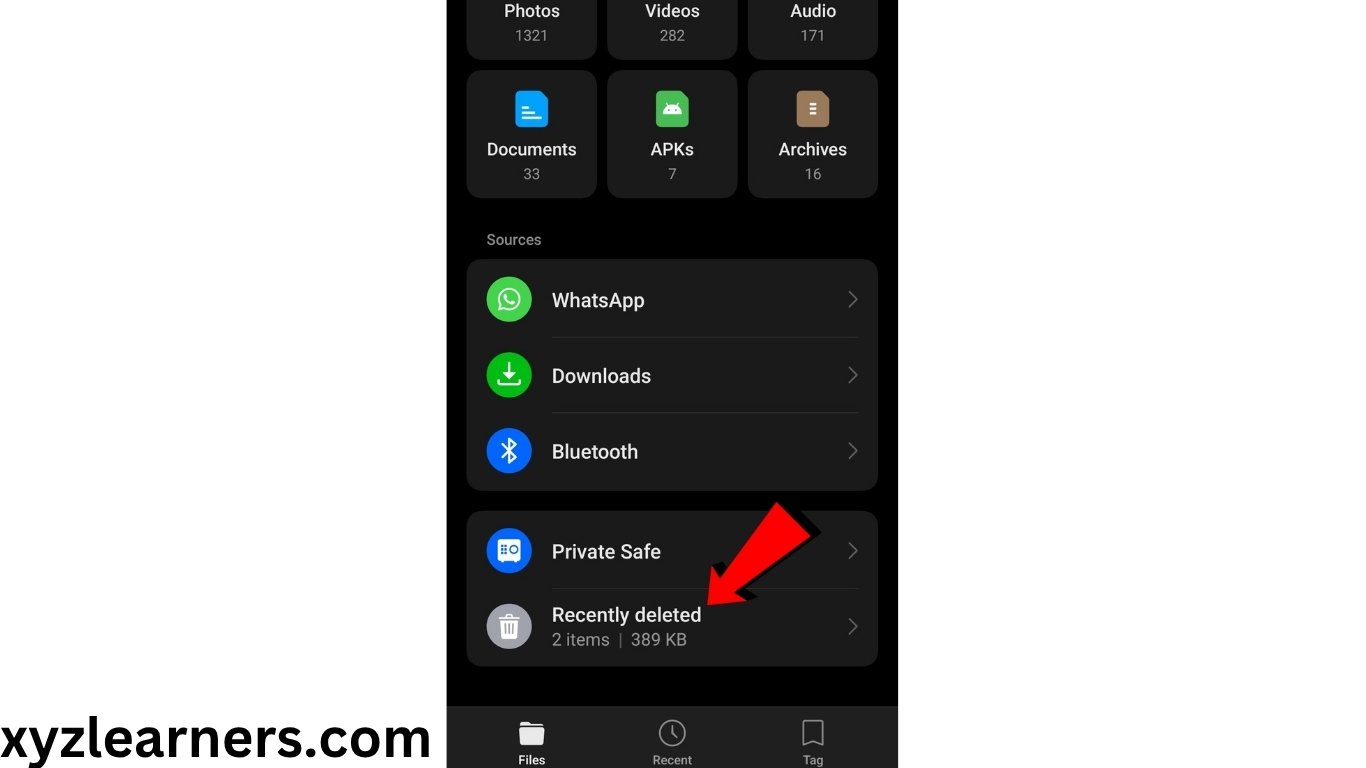 How to empty recycle bin to free storage on android
