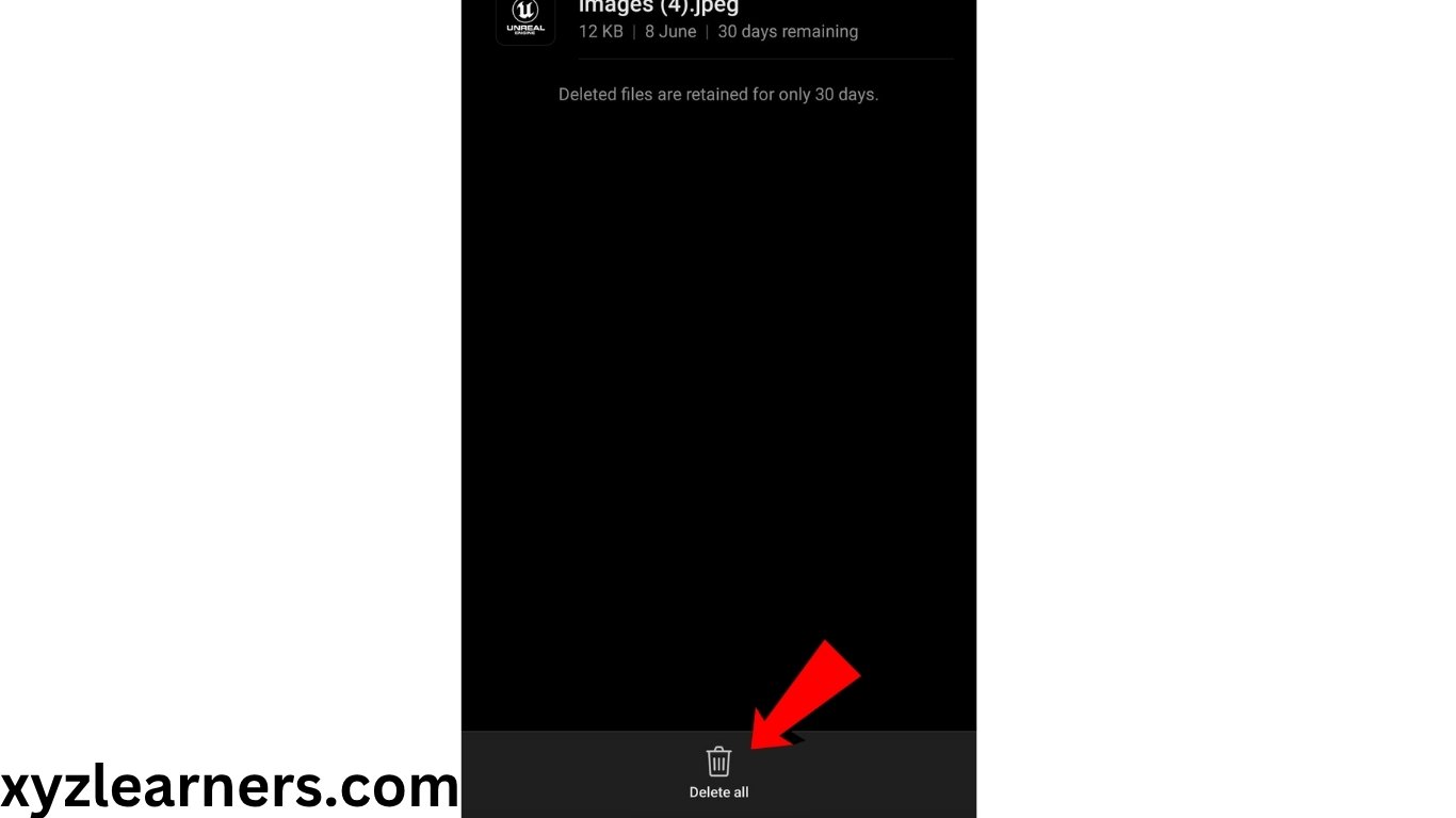 How to do empty recycle bin of android phone