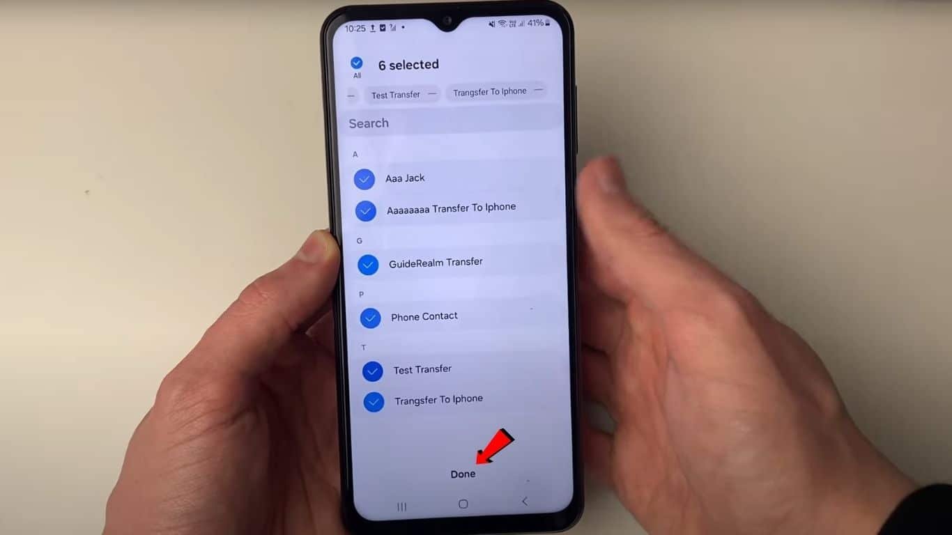 Transfer all contacts from android to iphone fast