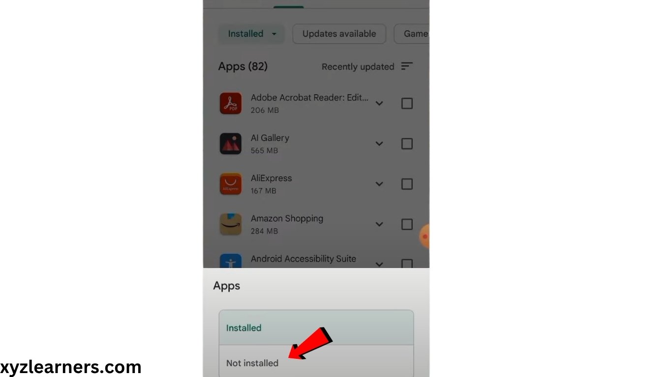 How to recover uninstalled apps on android
