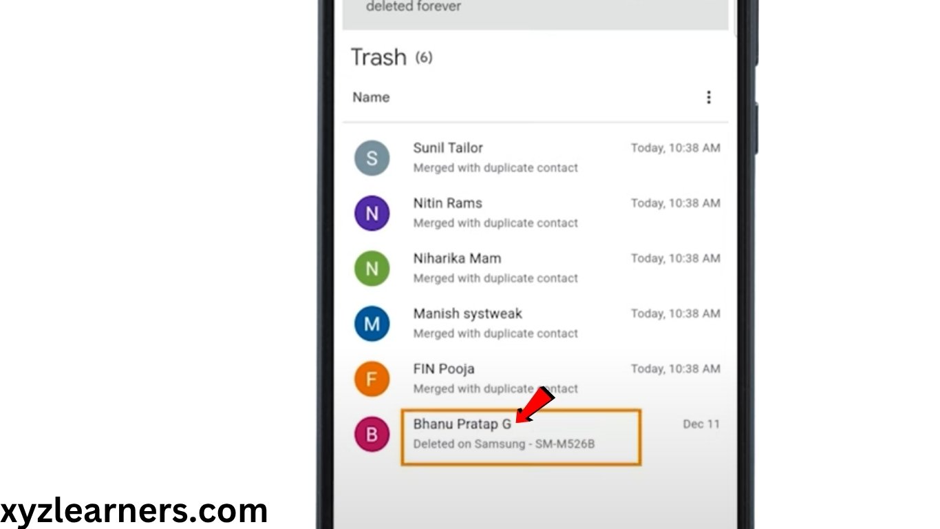 How to get deleted contacts on android