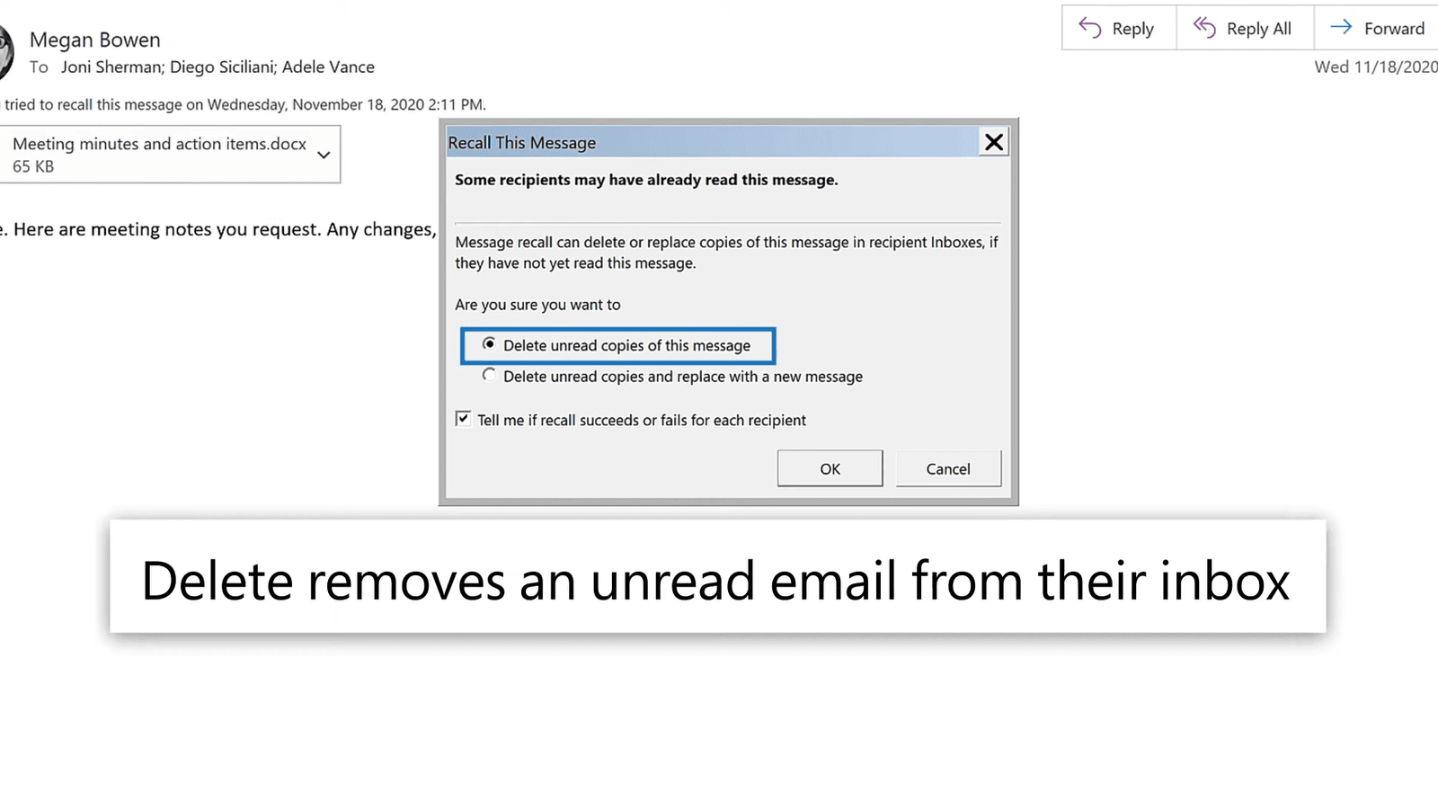 Recall Email In Outlook